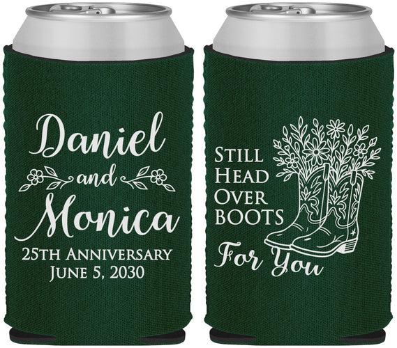 Custom Anniversary Neoprene Can Coolers - 25th Wedding | 80022