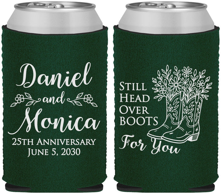 Custom Anniversary Neoprene Can Coolers - 25th Wedding | 80022