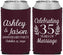Custom Anniversary Neoprene Can Coolers - 35 Years Of Marriage | 80024