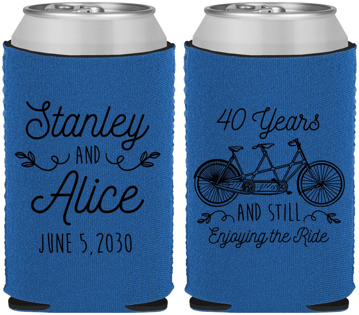 Custom Anniversary Neoprene Can Coolers - Cheers To 40 Years | 80025