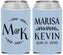 Custom Wedding Neoprene Can Coolers - Two Letter Monogram | 801