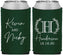 Custom Wedding Neoprene Can Coolers - Monogram | 805