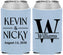 Custom Wedding Neoprene Can Coolers - Monogram | 806
