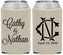 Custom Wedding Neoprene Can Coolers - Two Letter Monogram | 807