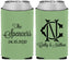 Custom Wedding Neoprene Can Coolers - Two Letter Monogram | 808