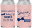 Custom Baby Shower Neoprene Can Coolers - Gender Reveal Bow Or Beau | 90004