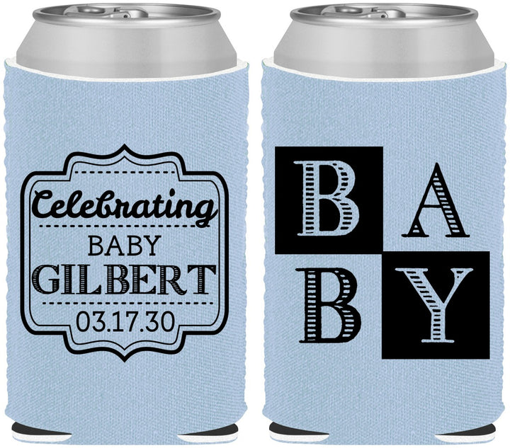 Custom Baby Shower Neoprene Can Coolers - Celebrating | 90029