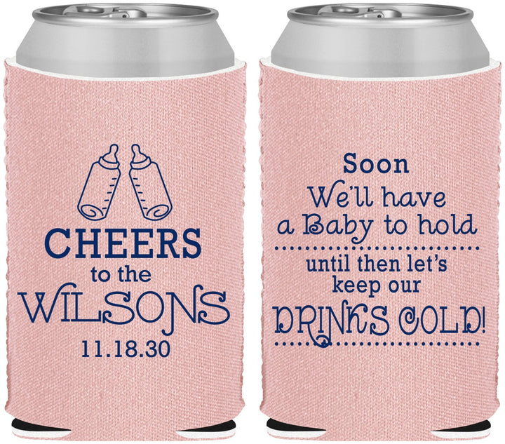 Custom Baby Shower Neoprene Can Coolers - Cheers Bottle | 90031