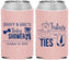 Custom Baby Shower Neoprene Can Coolers - Gender Reveal Tutus Or Ties | 90033