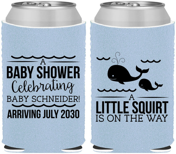 Custom Baby Shower Neoprene Can Coolers - Mermaid On Her Way | 90044