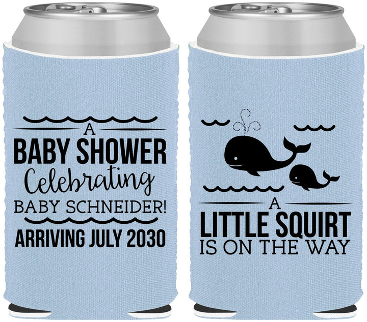 Custom Baby Shower Neoprene Can Coolers - Mermaid On Her Way | 90044