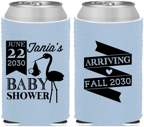 Custom Baby Shower Neoprene Can Coolers - Stork | 90073