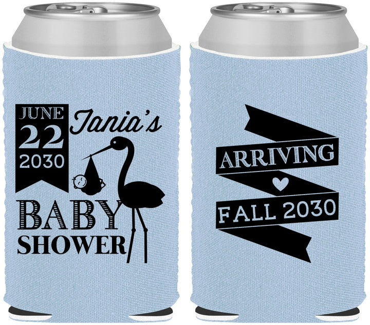 Custom Baby Shower Neoprene Can Coolers - Stork | 90073
