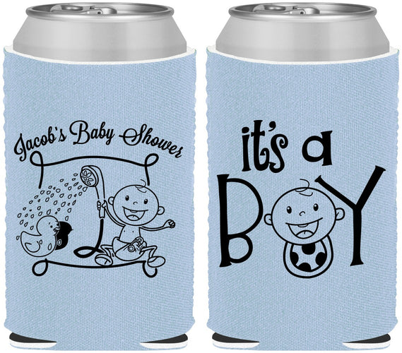 Custom Baby Shower Neoprene Can Coolers - It’s A Boy | 90076