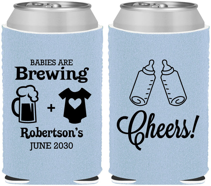 Custom Baby Shower Neoprene Can Coolers - Babies Are Brewing | 90080