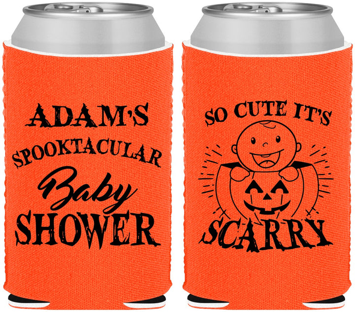 Custom Baby Shower Neoprene Can Coolers - So Cute Halloween | 90088