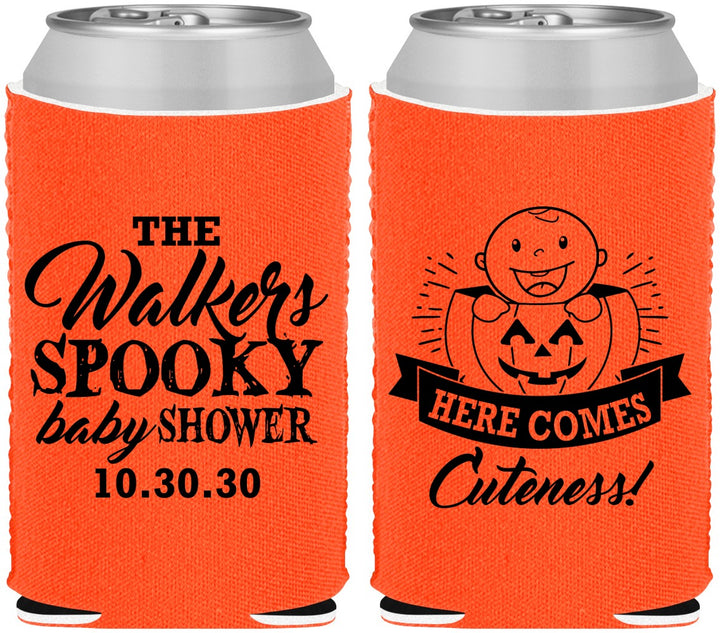 Custom Baby Shower Neoprene Can Coolers - Cuteness Halloween | 90089