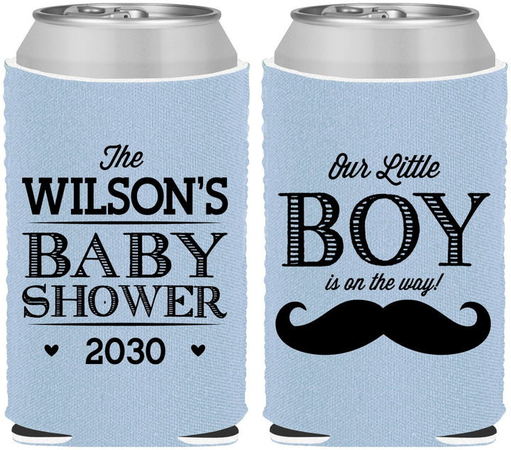 Custom Baby Shower Neoprene Can Coolers - Little Boy | 90092