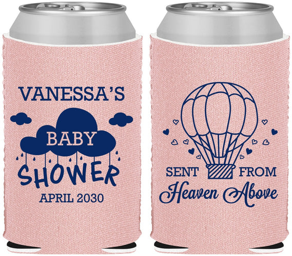 Custom Baby Shower Neoprene Can Coolers - Hot Air Balloon | 90097