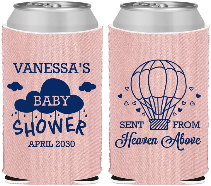 Custom Baby Shower Neoprene Can Coolers - Hot Air Balloon | 90097