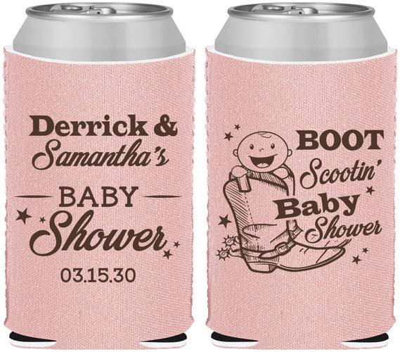 Custom Baby Shower Neoprene Can Coolers - Boot Scootin | 90106