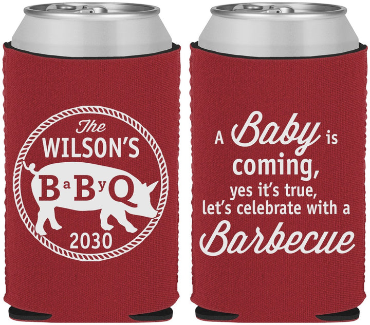 Custom Baby Shower Neoprene Can Coolers - Bbq | 90110