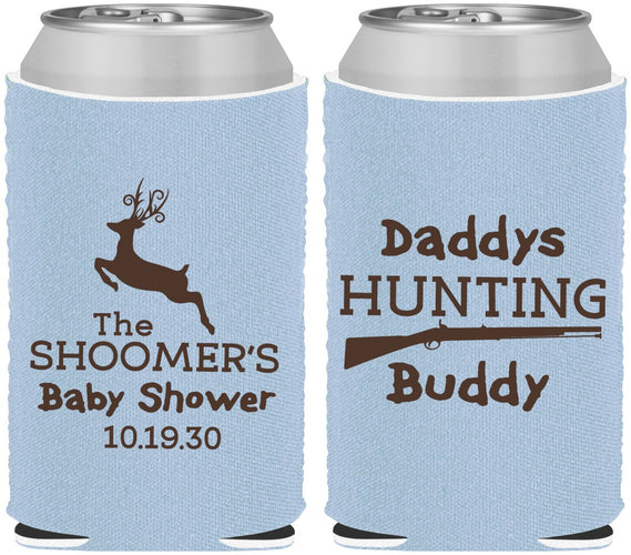 Custom Baby Shower Neoprene Can Coolers - Hunting Deer | 90118