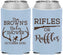 Custom Baby Shower Neoprene Can Coolers - Rifles Or Ruffles | 90122