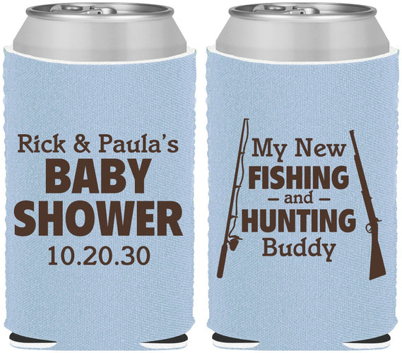 Custom Baby Shower Neoprene Can Coolers - Fishing Hunting | 90126