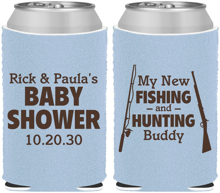 Custom Baby Shower Neoprene Can Coolers - Fishing Hunting | 90126
