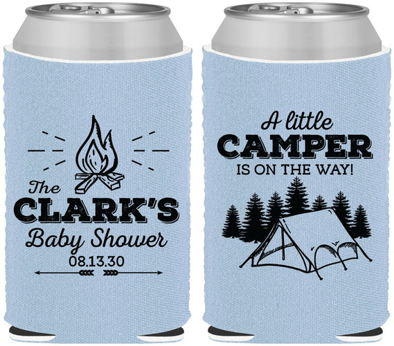 Custom Baby Shower Neoprene Can Coolers - Little Camper | 90129