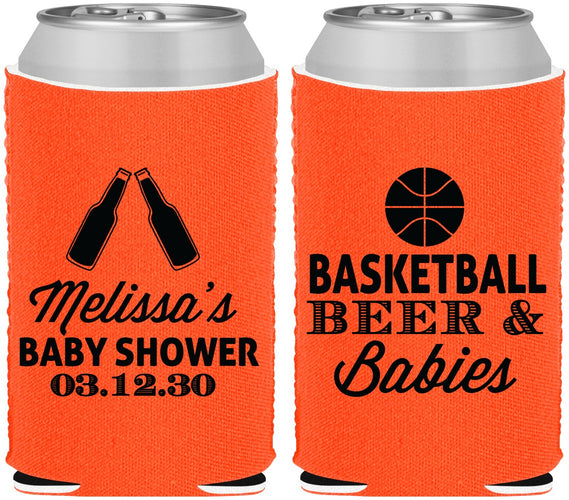 Custom Baby Shower Neoprene Can Coolers - Basketball Beer Babies | 90134
