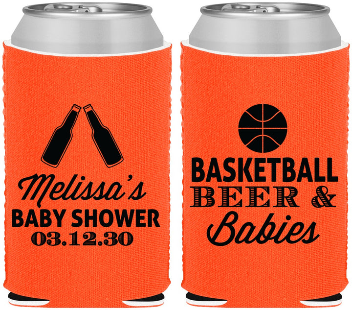 Custom Baby Shower Neoprene Can Coolers - Basketball Beer Babies | 90134