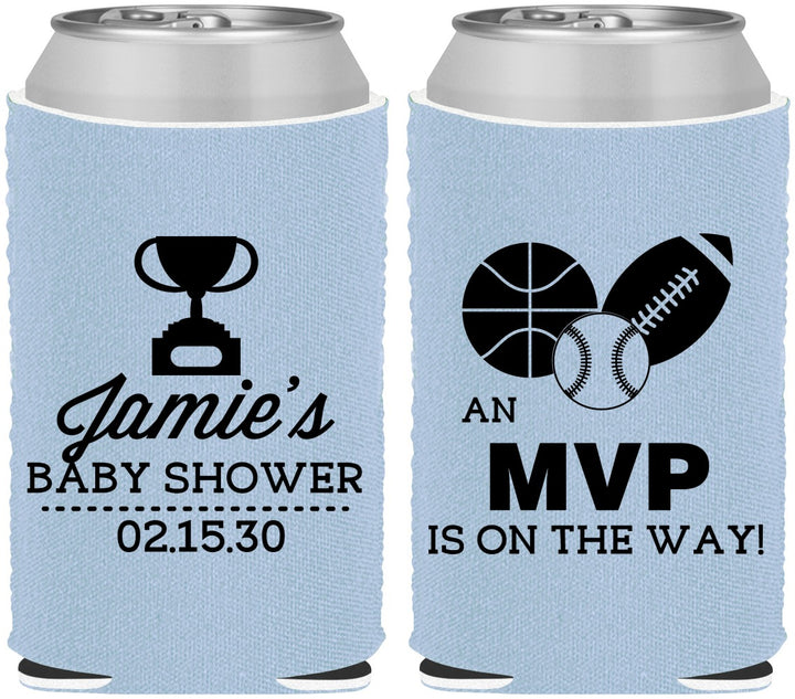Custom Baby Shower Neoprene Can Coolers - Sports Mvp | 90141