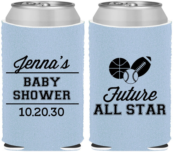Custom Baby Shower Neoprene Can Coolers - Future All Star | 90146