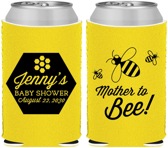 Custom Baby Shower Neoprene Can Coolers - Mother To Bee | 90153
