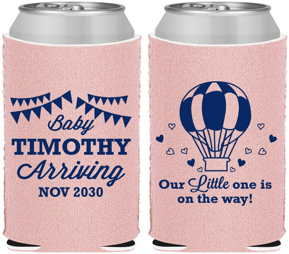 Custom Baby Shower Neoprene Can Coolers - Hot Air Balloon | 90162
