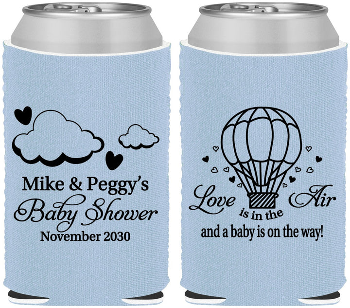 Custom Baby Shower Neoprene Can Coolers - Love Is In The Air | 90163