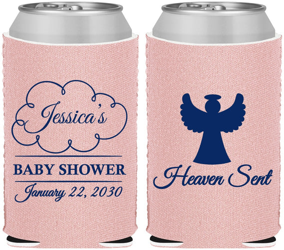 Custom Baby Shower Neoprene Can Coolers - Heaven Sent | 90166