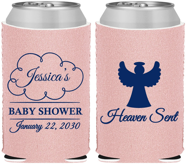 Custom Baby Shower Neoprene Can Coolers - Heaven Sent | 90166