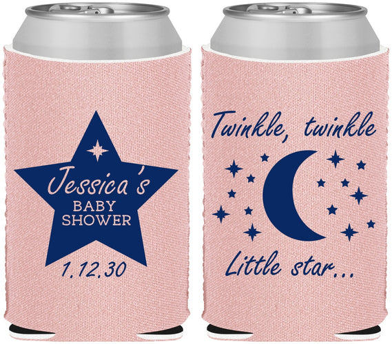Custom Baby Shower Neoprene Can Coolers - Twinkle Twinkle Little Star | 90168