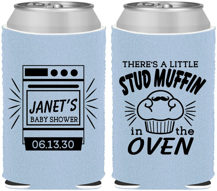 Custom Baby Shower Neoprene Can Coolers - Stud Muffin | 90182