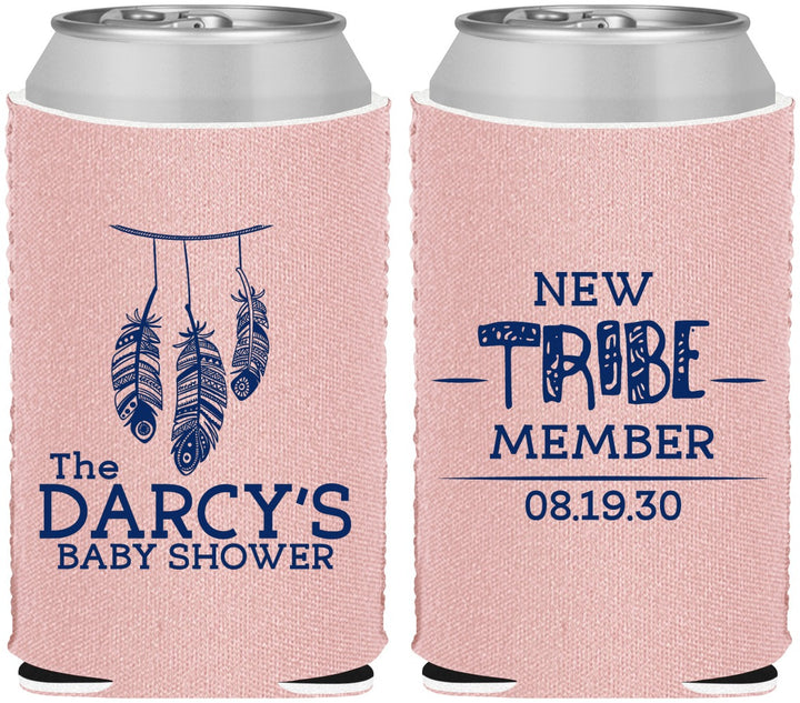 Custom Baby Shower Neoprene Can Coolers - Tribe Member | 90183