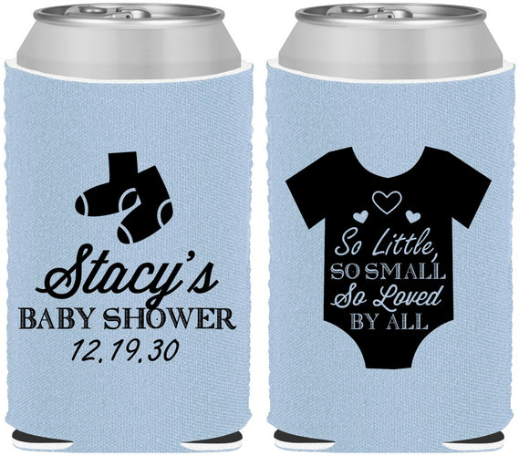 Custom Baby Shower Neoprene Can Coolers - Loved By All | 90188