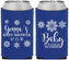 Custom Baby Shower Neoprene Can Coolers - Christmas Snowflakes | 90192