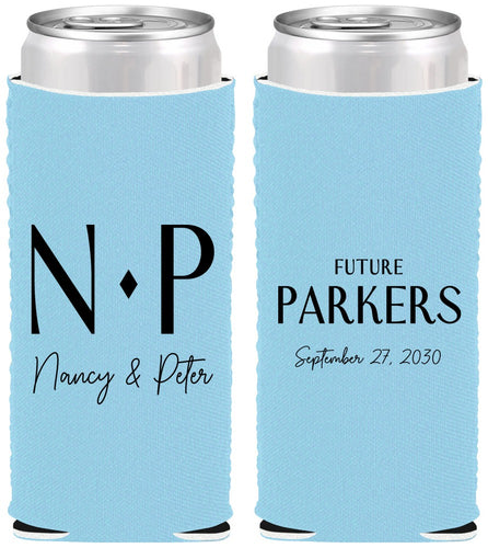 Custom Engagement Neoprene Slim Can Coolers - Future | 10010