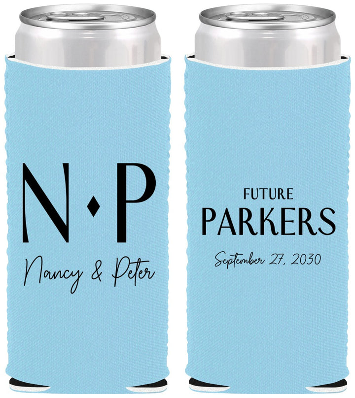 Custom Engagement Neoprene Slim Can Coolers - Future | 10010