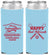 Custom Bat Mitzvah Neoprene Slim Can Coolers - 12th Birthday Softball | 120012