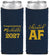 Custom Graduation Neoprene Slim Can Coolers - Class Of 2027 Educated Af | 130018