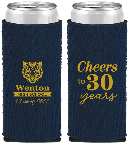 Custom Class Reunion Neoprene Slim Can Coolers - Class Of 1997 30 Year | 140002